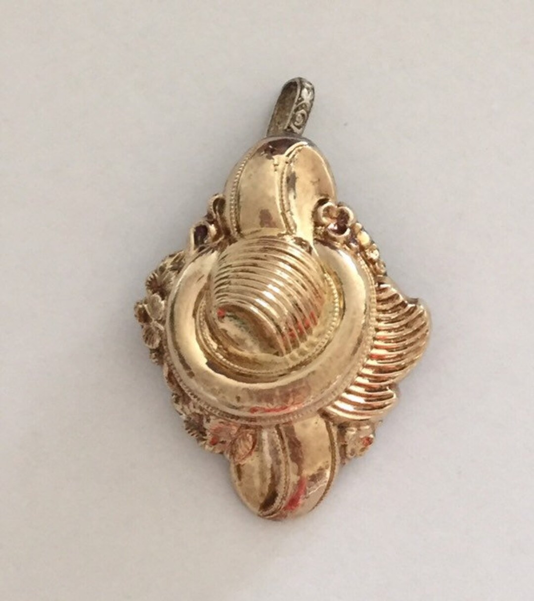 Broche Vintage Argenté Et Pierre De Lune – Bijou Ancien