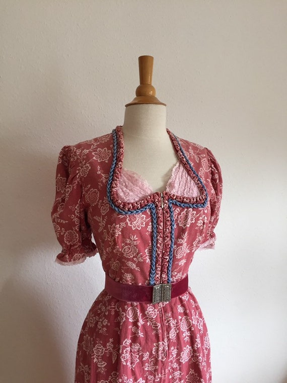 40s 40s Dream VINTAGE Wash Dirndl Costumes Dress S