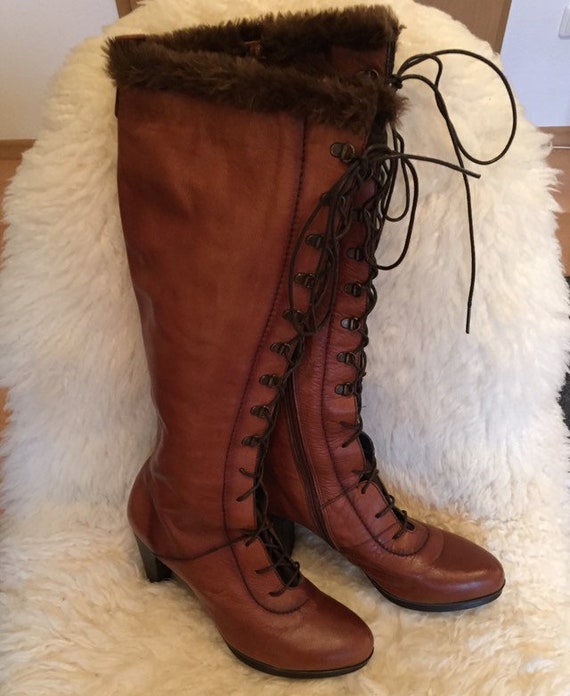 Vintage Dream Leather Lace Up Boots Boots 37 Spain