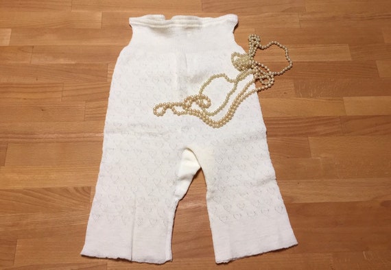50s 60s vintage knit underwear XS - M wool high wa