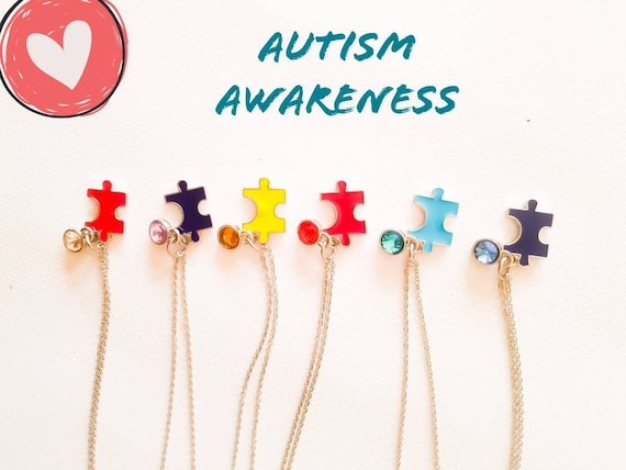 Autismo Conciencia Cinta de Plata del Encanto KEYRING LLAVERO Puzzle Joyería