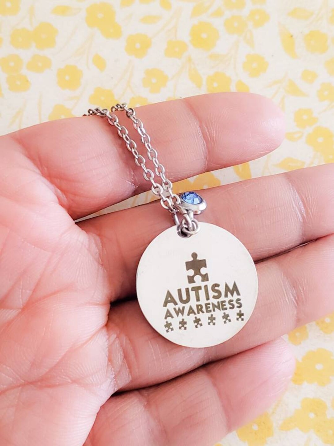 AUTISM AWARENESS Silver Stainless Steel Pendant-special Pendant ...