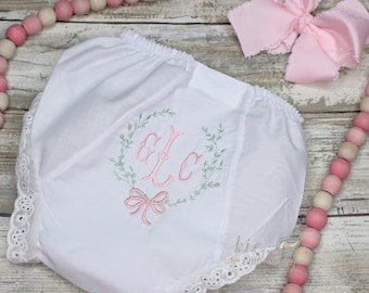 Baby Bloomers / Diaper Cover / Monogrammed / Embroidered / Shower Gift / Coming Home