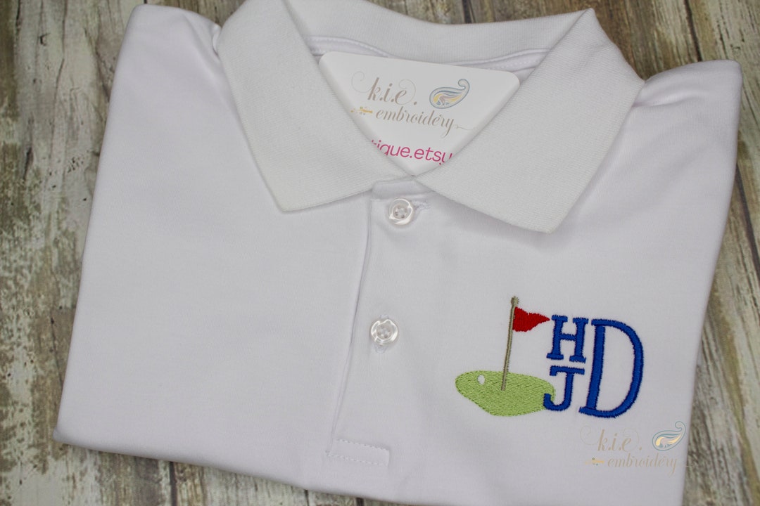 Embroidered Monogrammed Kids Golf Shirt / Baby Golf Shirt / Toddler