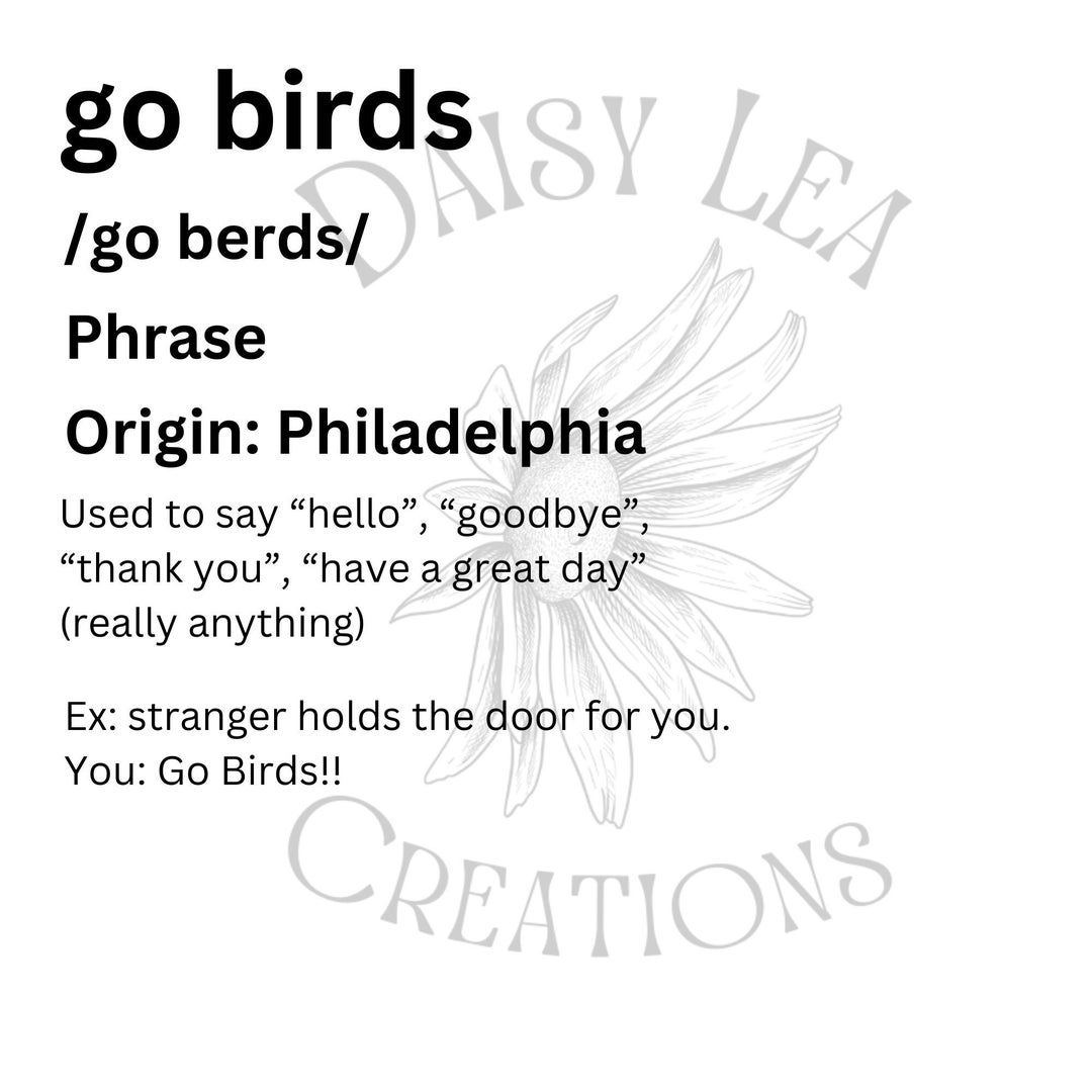 Go Birds Definition Philadelphia Eagles Digital Download Etsy