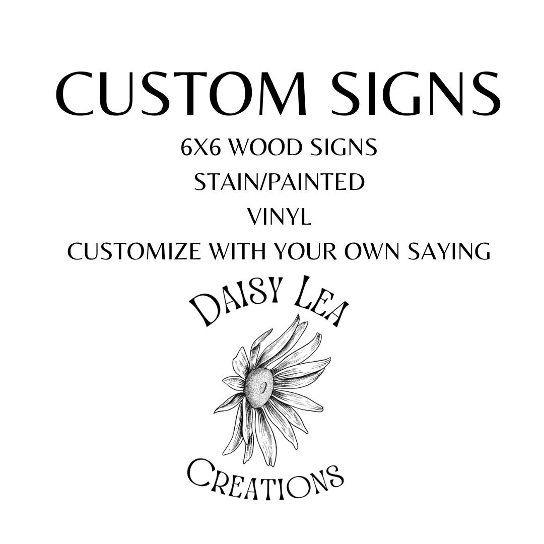 Custom Wood Signs 6x6 Free Shipping Etsy