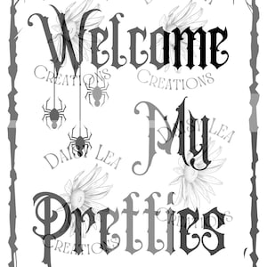 Welcome My Pretties | Digital Download | PNG | Halloween