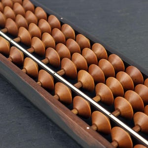 Japanese Wooden Abacus - Vintage Soroban Abacus 15x1 Rows - Accounting Tool - Collectible Japanese Crafts - Asian Décor - Educational abacus