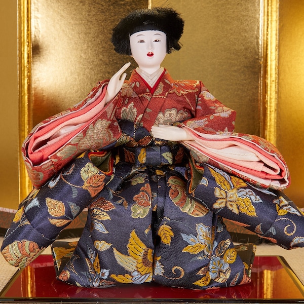 Japanese Vintage Doll – Traditional Japanese Kimono Hina Doll – Hina Matsuri – Oriental Lucky Charm Doll – Asian Décor