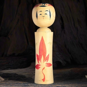 Poupée Naruko Kokeshi vintage signée par le maître - Poupée traditionnelle japonaise en bois - Art déco japonais
