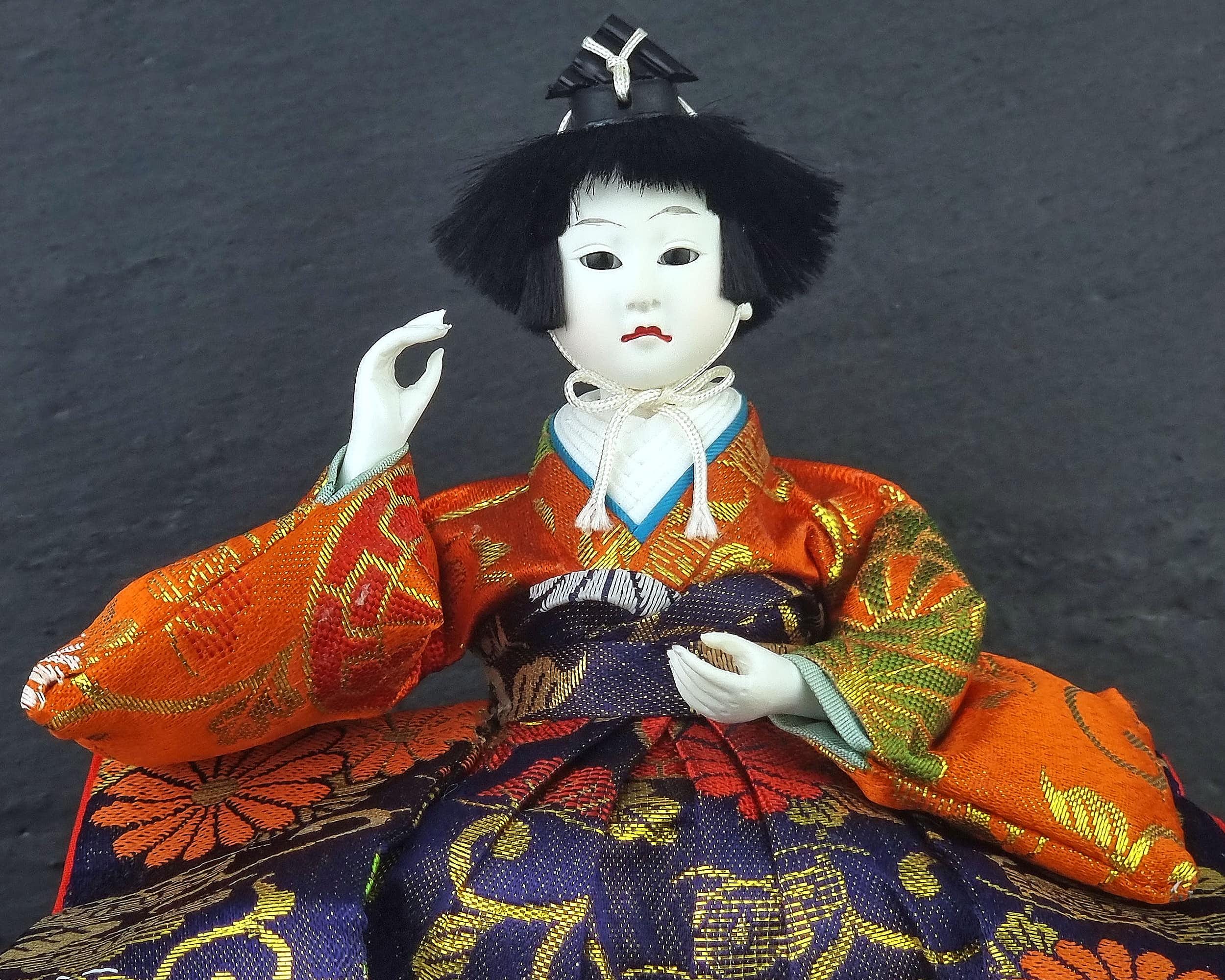 Japanese Vintage Hina Doll – Hinamatsuri Festival – Collectible Kimono Fabric Art Doll - Asian Décor