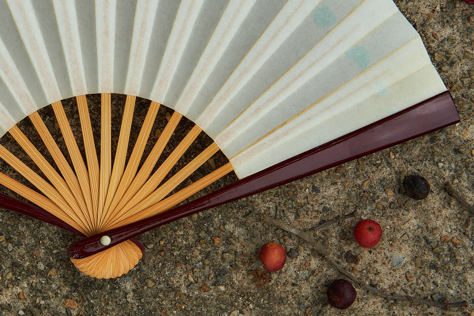 Vintage Japanese Hand Fan Small Folding Fan Made of Bamboo Etsy