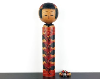 木製こけし 作家名サイン入り ヴィンテージの又五郎こけし - サイン入り手作り木製アート - Etsy 日本