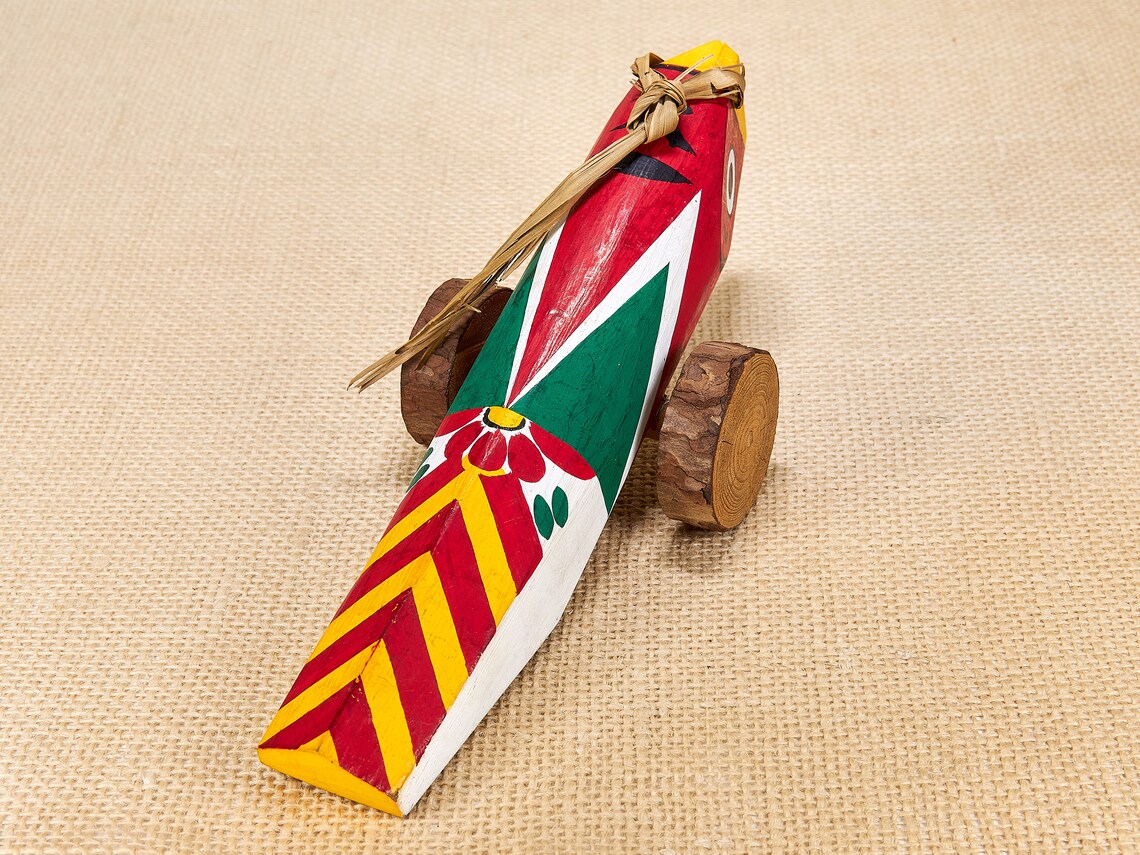 Large Traditional Japanese Wooden Toy Kijiguruma Vintage Etsy