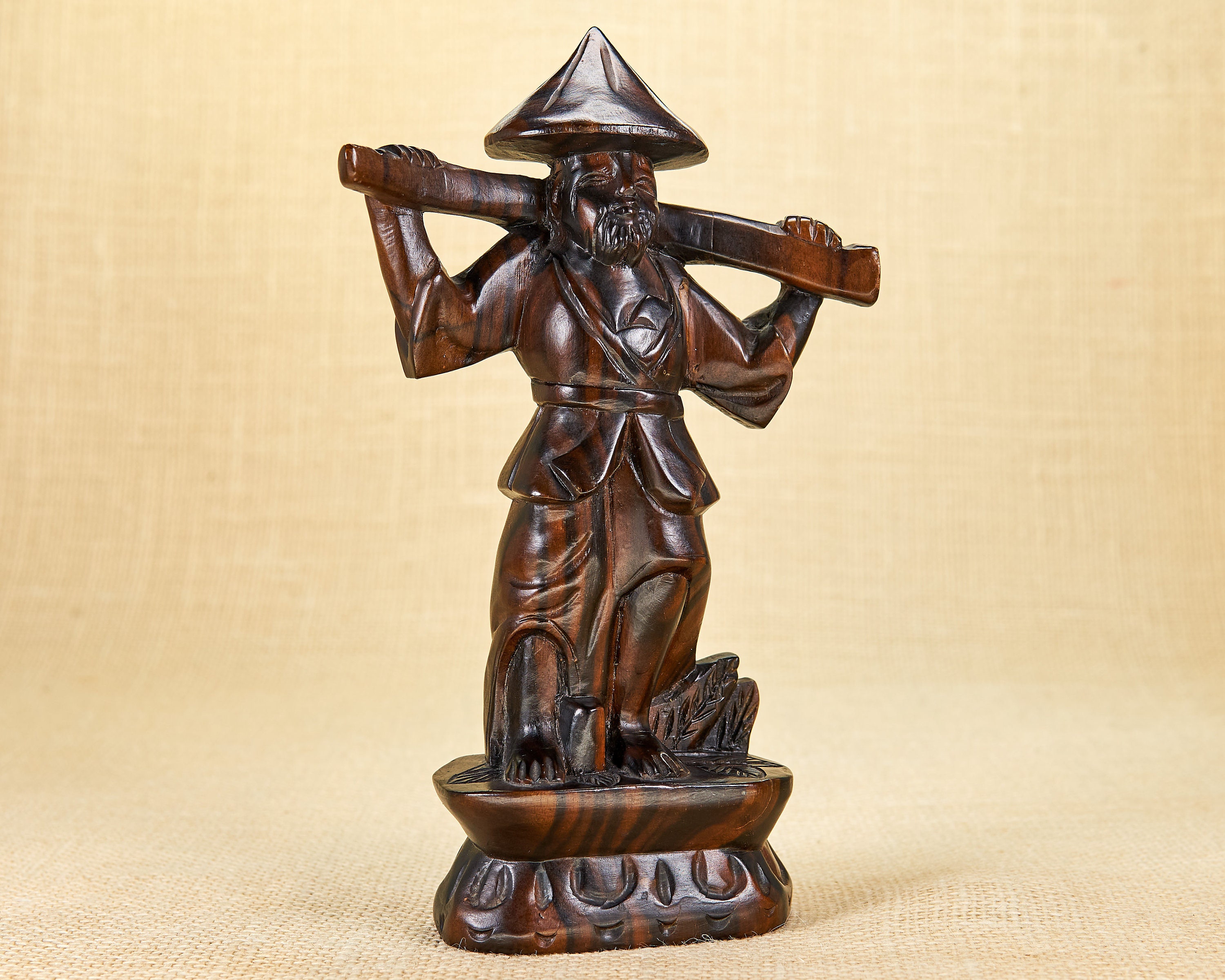 Japanese Vintage Wood Carved Figurine 