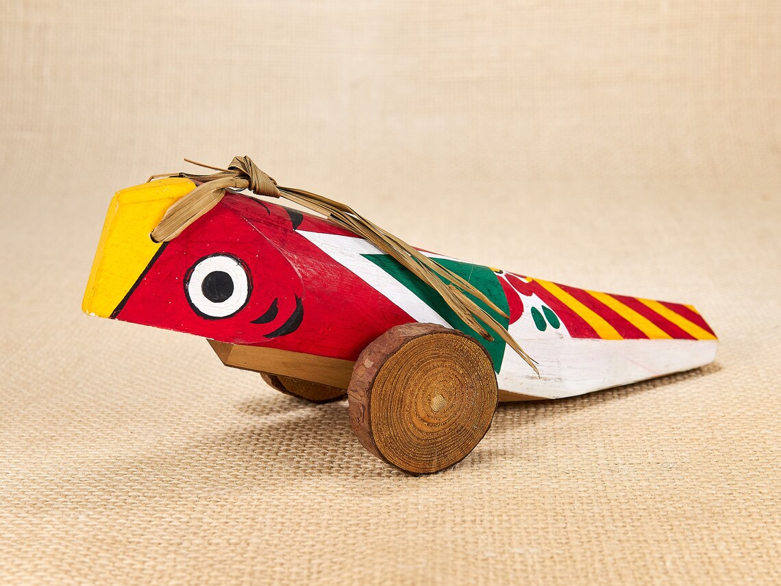 Large Traditional Japanese Wooden Toy Kijiguruma Vintage Etsy