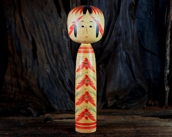 ヴィンテージの又五郎こけし - サイン入り手作り木製アート - Etsy 日本