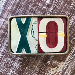Handmade Belt Buckle  &quot;XO&quot; (Kiss and Hug) - Great Gift For Him or Her!