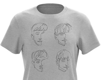 Koszulka z nadrukiem sitodrukowym The Beatles