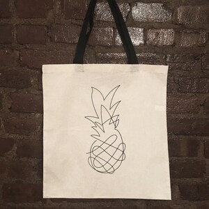 Pineapple Logo Screen Printed Tote Bags