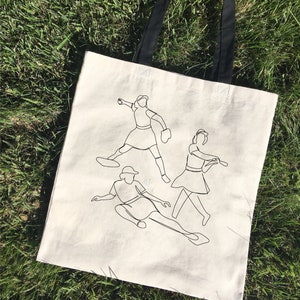 AAGPBL Hand Embroidered Tote Bag