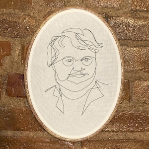 Guillermo del Toro Hand Embroidered Wall Hanging