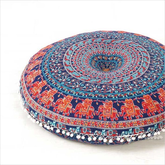 round mandala cushion