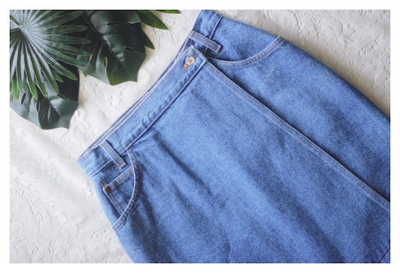 JW Jeans Wear Denim Wrap Skirt | Etsy