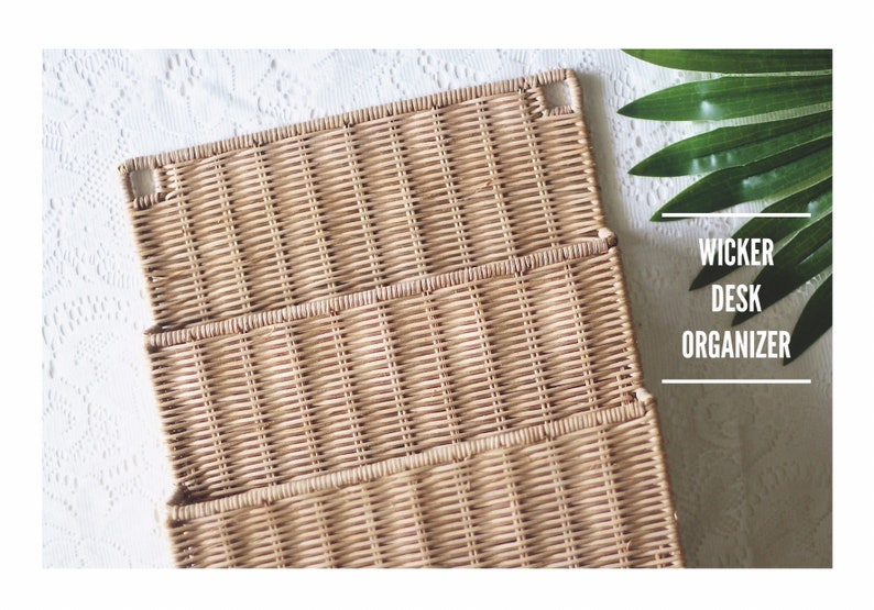 Wicker Desk Organizer Etsy