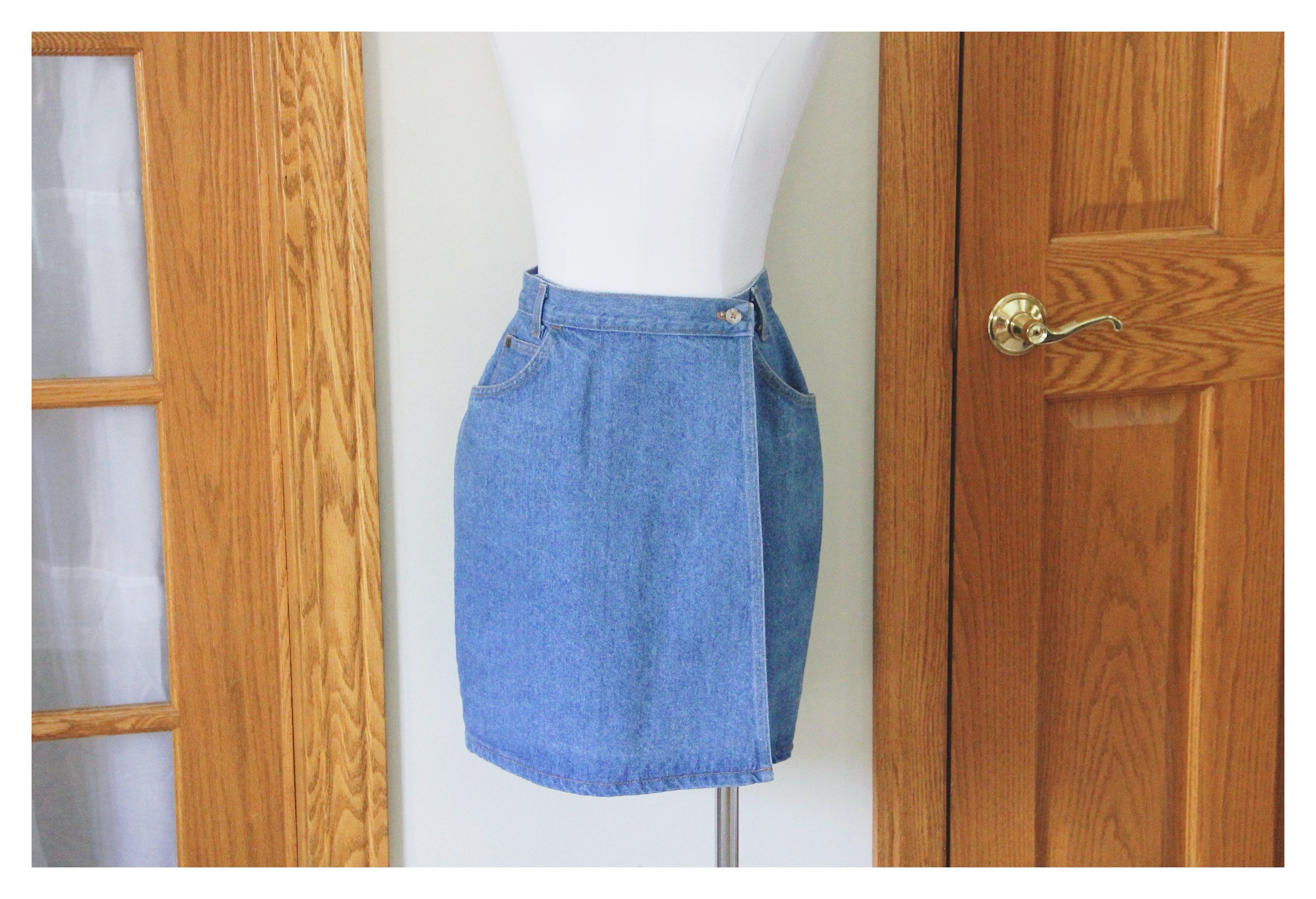 JW Jeans Wear Denim Wrap Skirt | Etsy