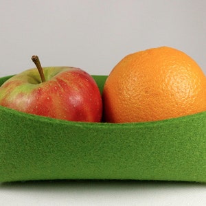 smal felt bowl, basket, wool felt