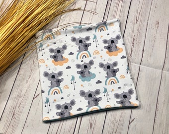 Reversible Loop Baby KU 44-62 “Koala” with anthracite, other colors possible, Scarf Baby Women