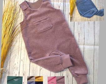 Romper Baby Organic Cordnicki Size 44-92, dungarees plain, different colors, overall, player, romper