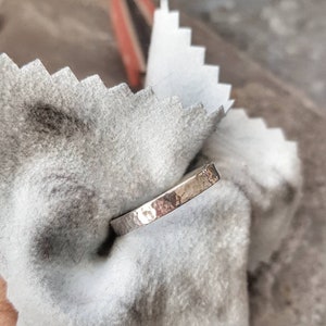 Hammered sterling silver ring, hand made, thumb ring, pinky ring, commitment ring, wedding ring, unisex, large size ring, small size ring image 4