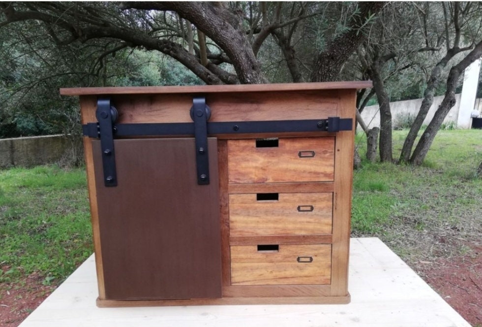 Meuble de Salle Bain Artisanal Indus Atelier L 100cm