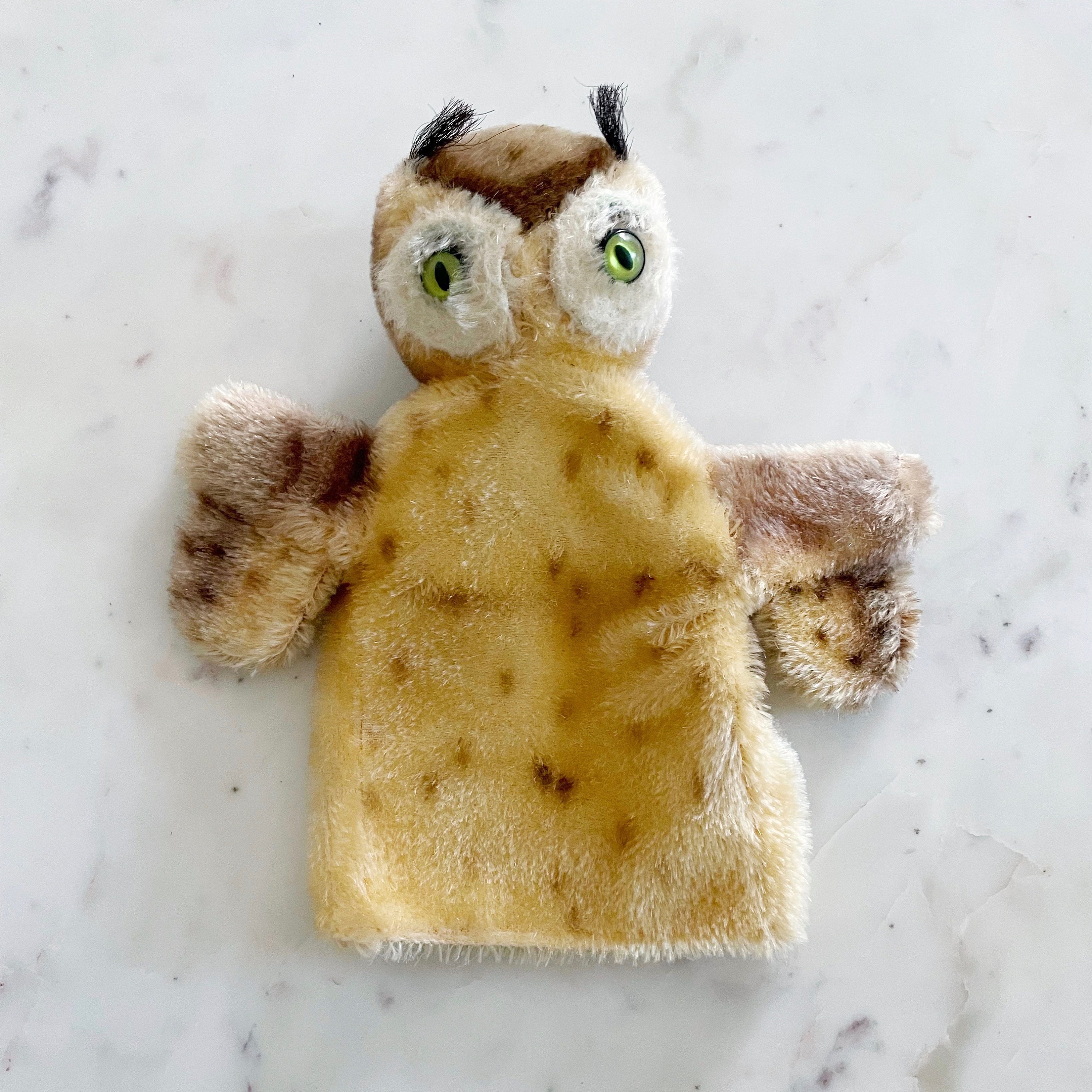 Steiff Owl Wittie Eule Hand Puppet Rare 