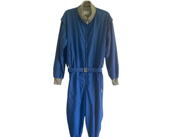 Bogner Sports Ski/Snow Suit One Piece Belted Zip, Vintage, Size 54 EU