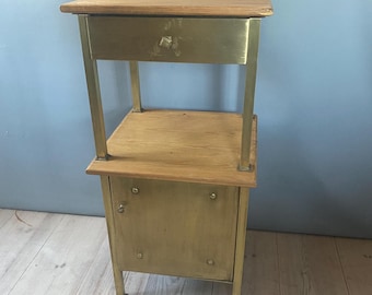 Antiker Messing Nachtschrank