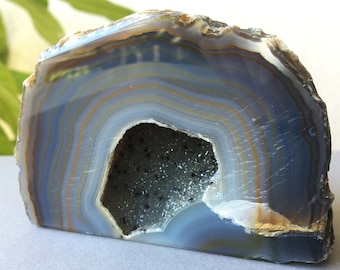 Achat Kristall Geode Edelstein