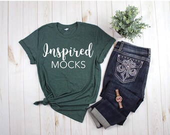 Download Bella Canvas 3001 Heather Forest Green Unisex T Shirt Mockup Shirt Mockup Christmas Flat Lay Mockup Basic Mockup Styled Mockup Magazine Ad Mockup Psd Free Download All Free Mockups PSD Mockup Templates