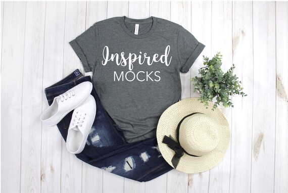 Download Summer Mockup Bella Canvas 3001 Deep Heather T-Shirt - T-Shirt Backside Mockup Psd | All Free ...