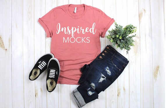 Bella Canvas 3001 Mauve Unisex T-Shirt Mockup Bella Canvas 3001 Mauve Unisex T-Shirt Mockup