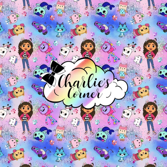 Dollhouse Seamless File *TOSSED*, Cats playhouse, Digital Paper, File for Fabric Printing, Faux Leather Printing, Vinyl Printing