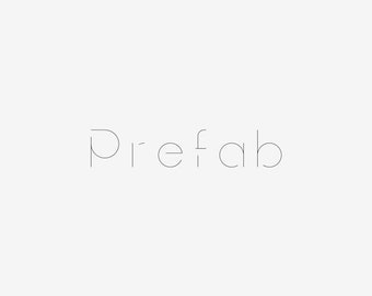 Prefab - Single-Stroke Font, .oft, .ttf - Designed for Laser, Waterjet, Pen Plotter, Mill, Router, Craft Cutter, Cricut, Silhouette