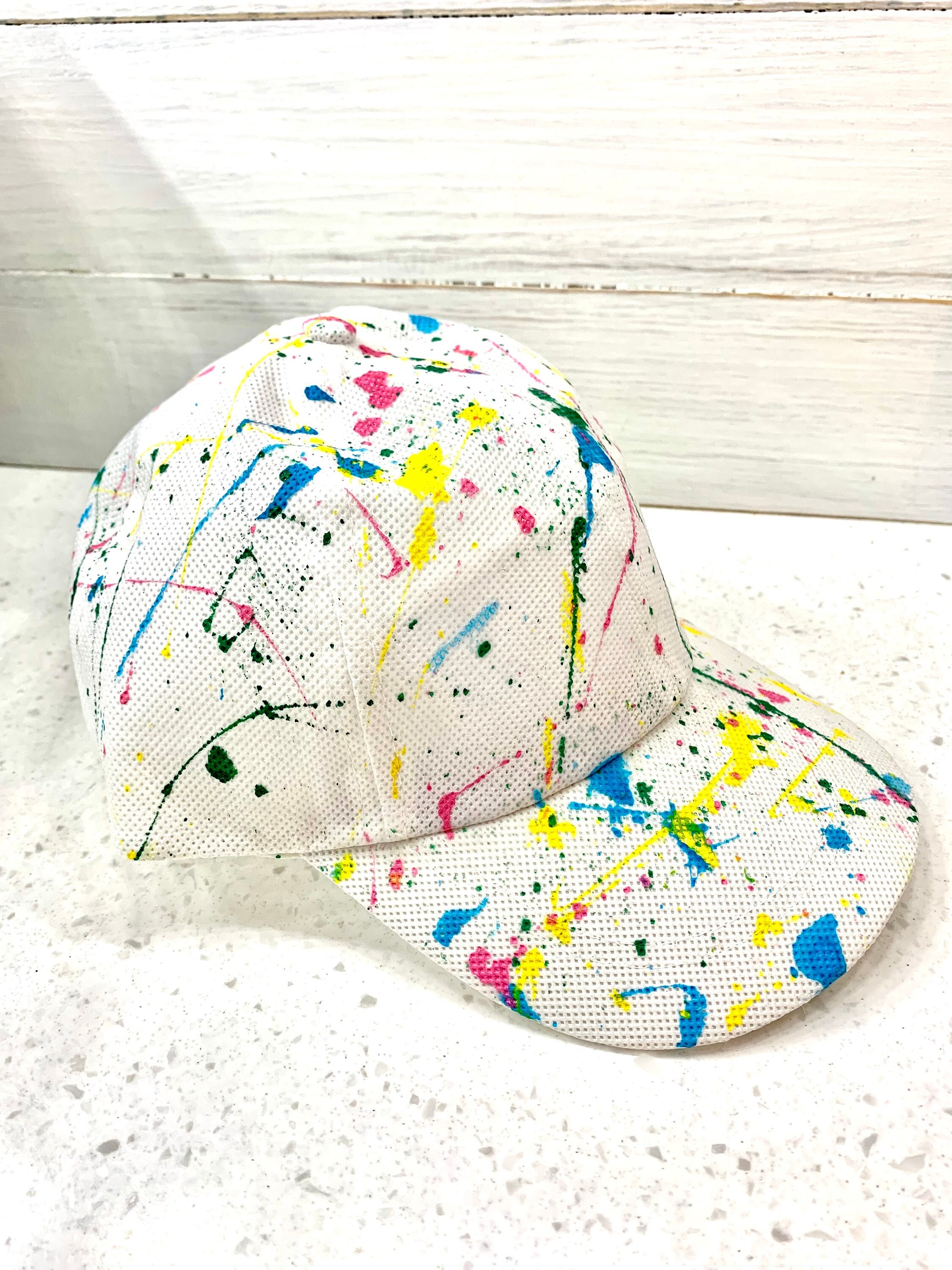 Paint Splatter Baseball Cap 80s Retro 