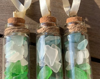 Beach Glass Gift Nautical Sea Glass Beach House Decor Wedding Favor Bridal Shower ..