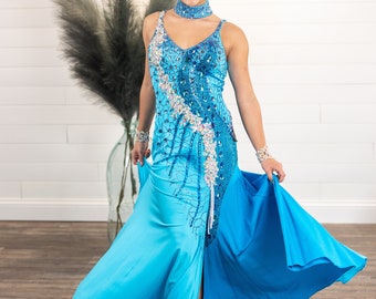 Ballroom Dance Dress | Latin Dress | Social Dance Dress | Dress Costume | Dance Competition Dress | Cha Cha Dance Dress | Ballroom Gown