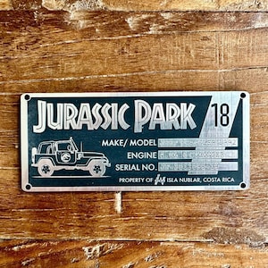 ジュラシックパークの銘板