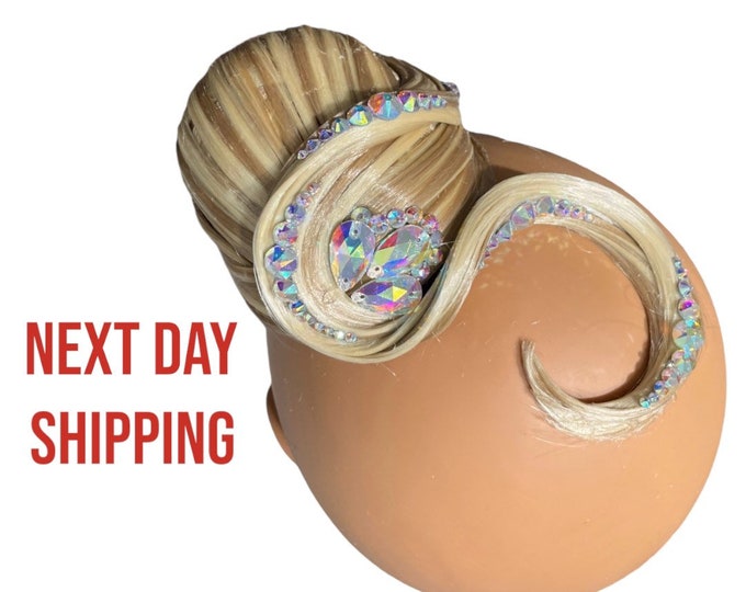 Ballroom Dance Hair Piece Chignon Hair Piece Dance Etsy