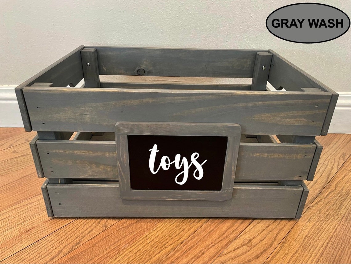 Large Wooden Crate Blanket Storage Nursery Room Decor Etsy